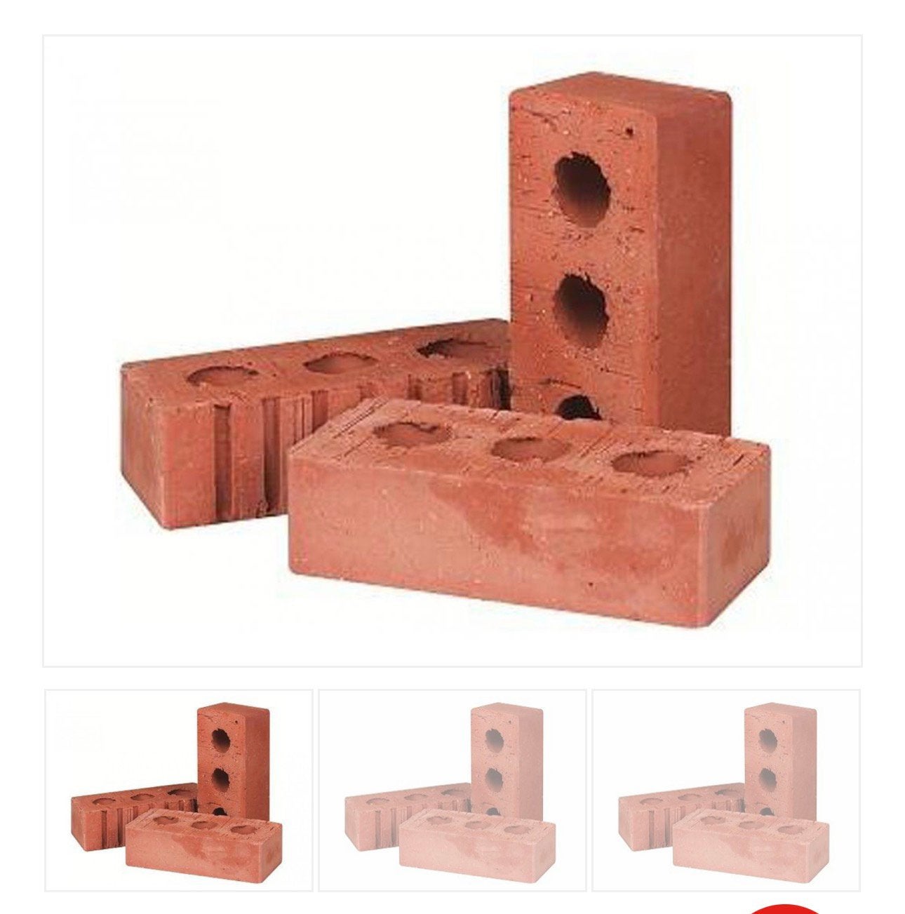 Bakstenen boeren rood 3 gaten, Ophalen, Nieuw, Pallet