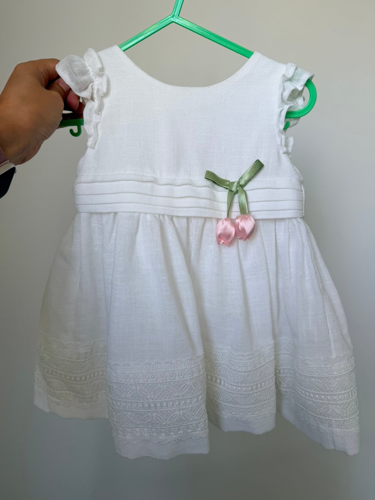 MAYORAL BABY GIRLS IVORY DRESS maat 80, Kinderen en Baby's, Ophalen, Zo goed als nieuw