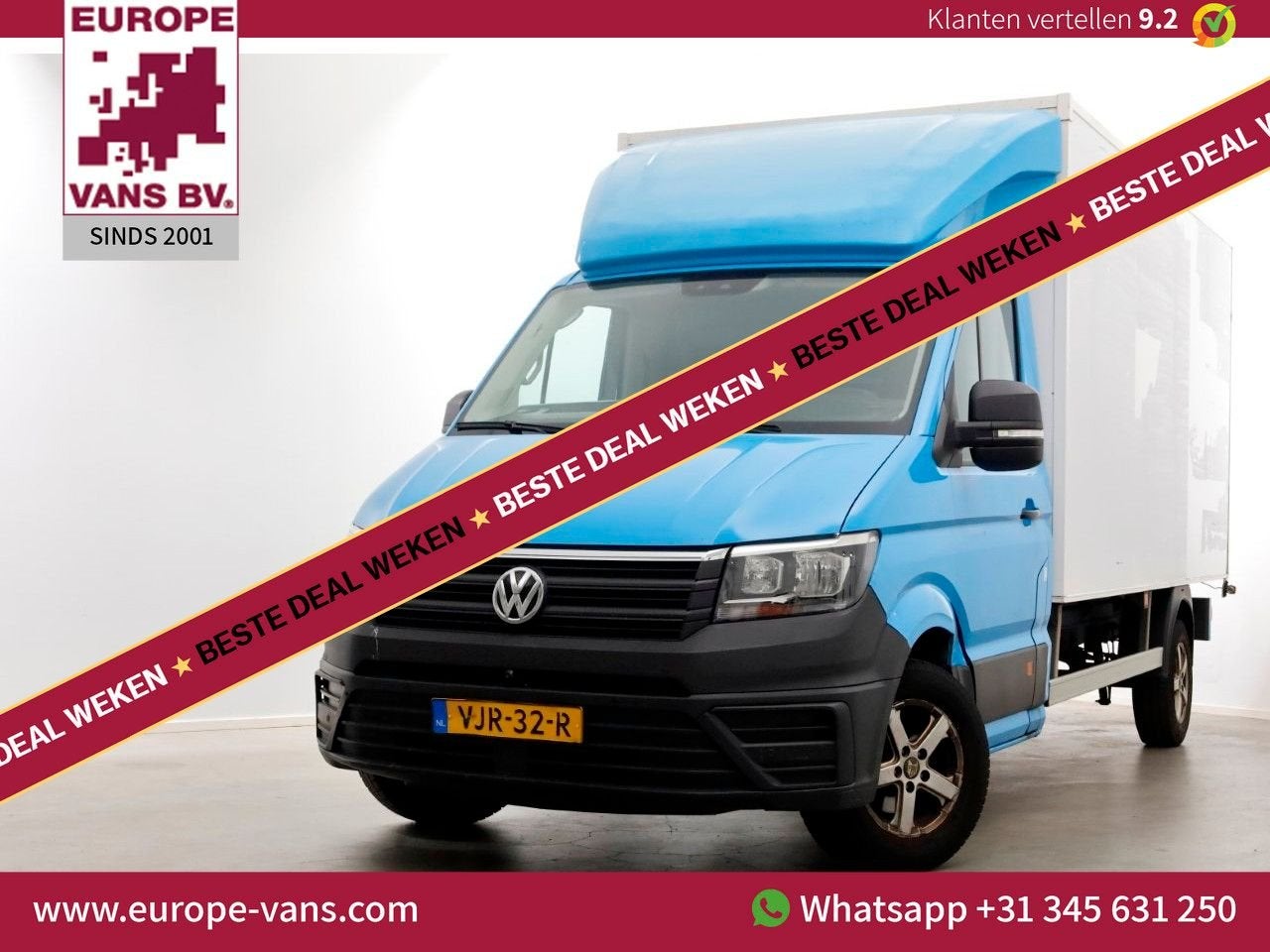 Volkswagen Crafter 35 2.0 TDI E6 Bakwagen met achterdeuren 2, Auto's, Bestelwagens en Lichte vracht, Blauw, Onderhoudsboekje, 269 g/km