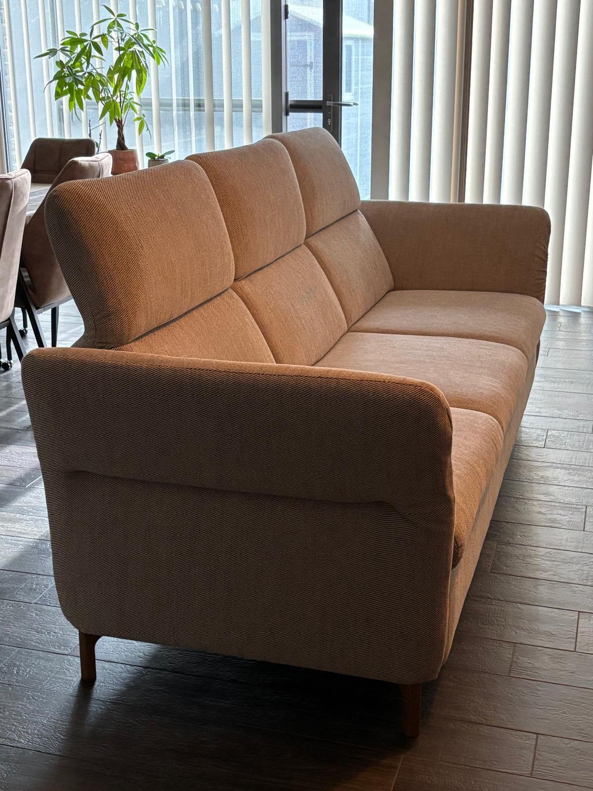 Zetel 3-zit & fauteuil, Ophalen, Driepersoons, 75 tot 100 cm, Zo goed als nieuw