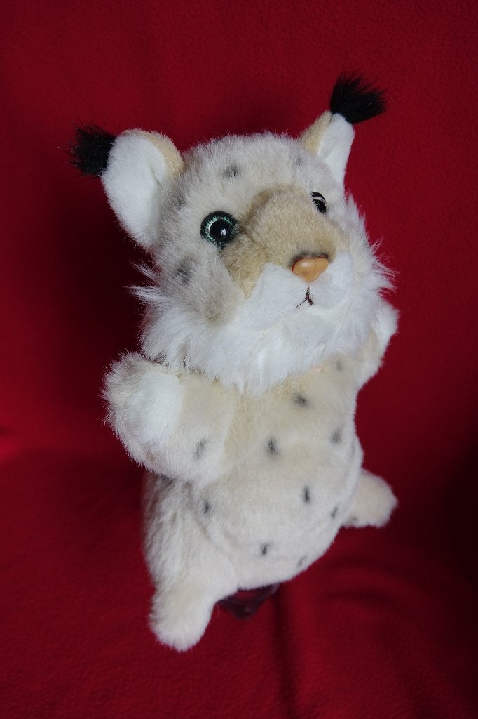 zachte handpop Lynx van het merk Bauer, Enfants & Bébés, Jouets | Peluches, Enlèvement ou Envoi, Overige karakters, Autres marques
