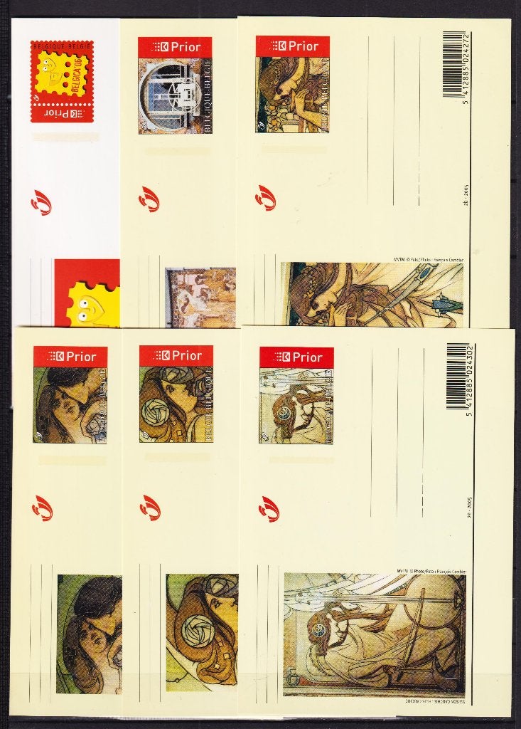 België 2005 Geïllustreerde briefkaarten BK128-BK143 **, Ophalen of Verzenden, Postfris, Postfris