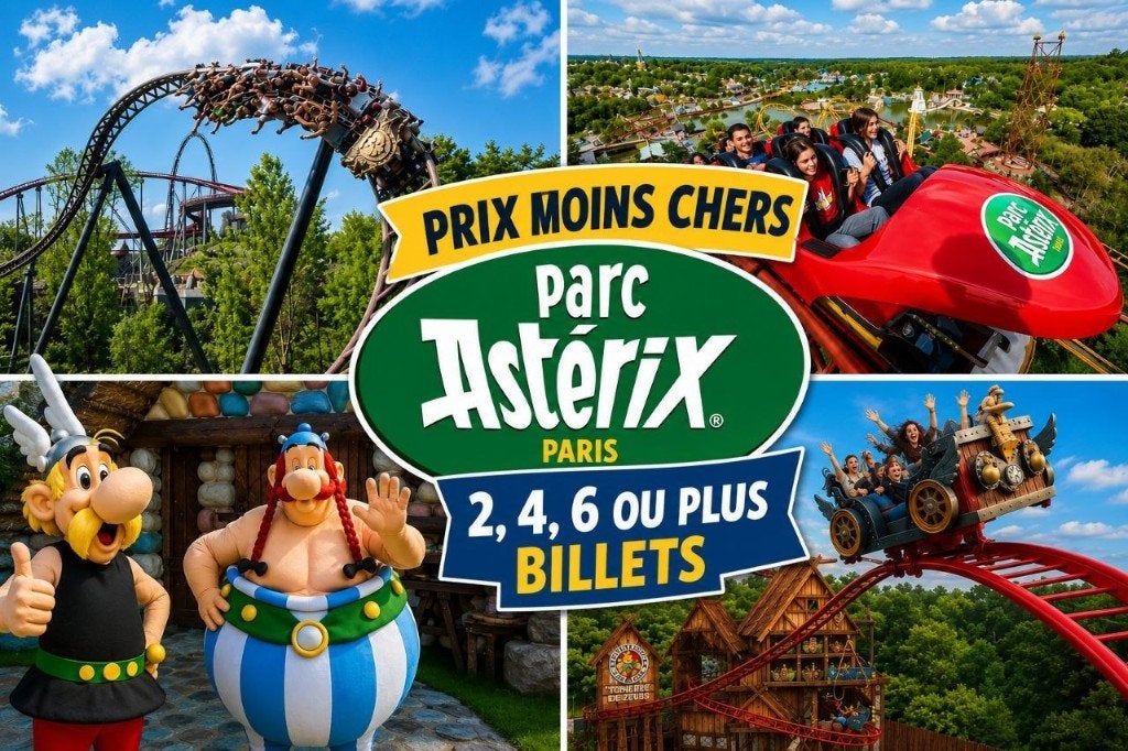 Billets parc Astérix moins chers, Tickets & Billets, Deux personnes, Ticket ou Carte d'accès