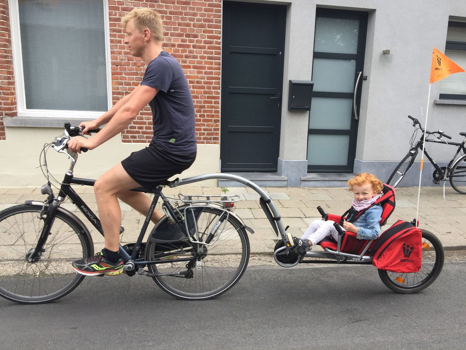 Weehoo, Fietsen en Brommers, Fietsaccessoires | Aanhangwagens en Karren, Ophalen, Gebruikt, Aanhangfiets