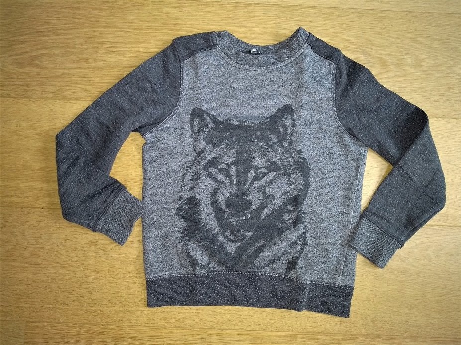 George - sweat-shirt loup garçon - taille 122 (7 ans), Enlèvement, Utilisé, Garçon
