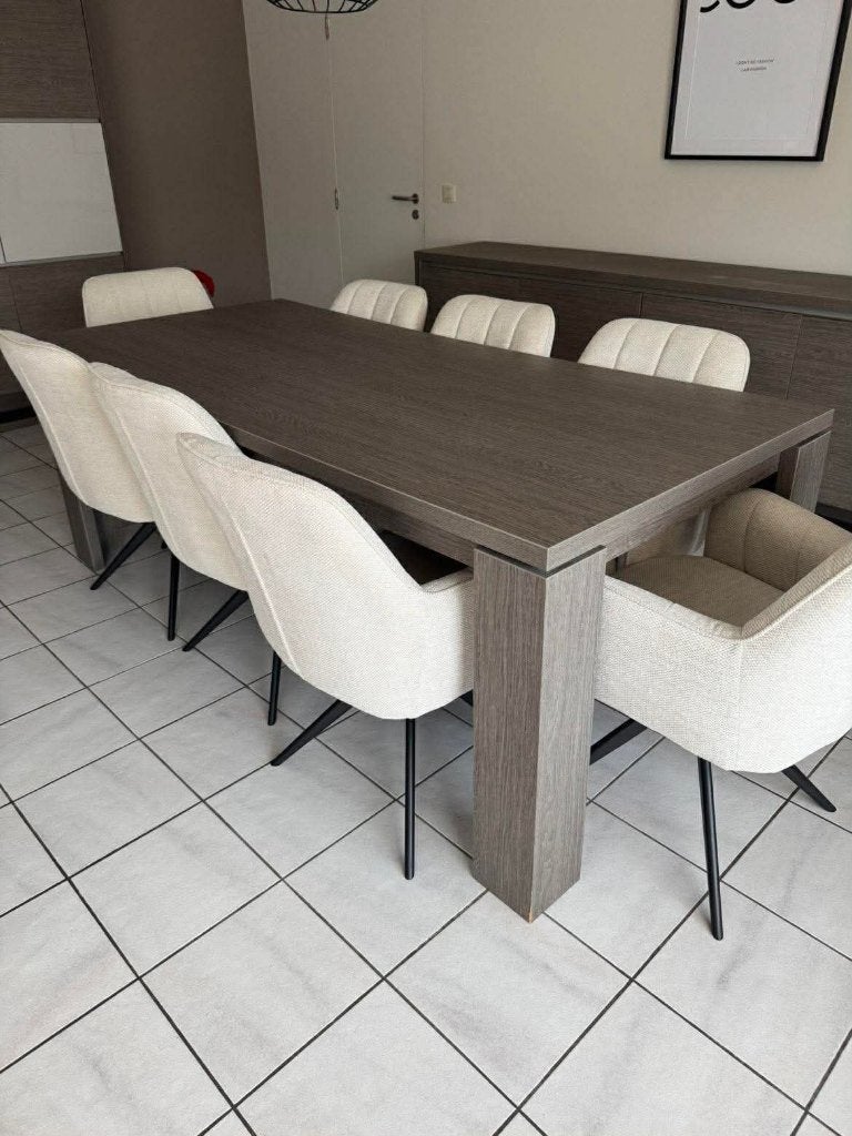 Eettafel, Huis en Inrichting, Tafels | Eettafels, Ophalen, 50 tot 100 cm, Zo goed als nieuw, Vijf personen of meer
