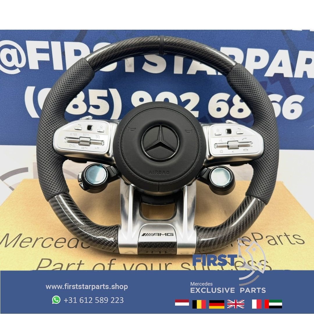 AMG CARBON STUUR + QUICK RESPONS KNOPPEN A35 A45 CLA45 C63 E, Utilisé, -, -, Enlèvement ou Envoi