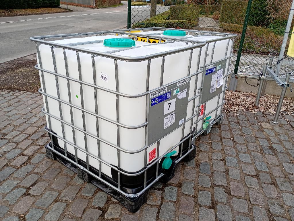 Cubitainer IBC, récipient IBC, réservoir d'eau 1 000 litres, Jardin & Terrasse, Barils de pluie, Comme neuf, Synthétique, 150 litres ou plus