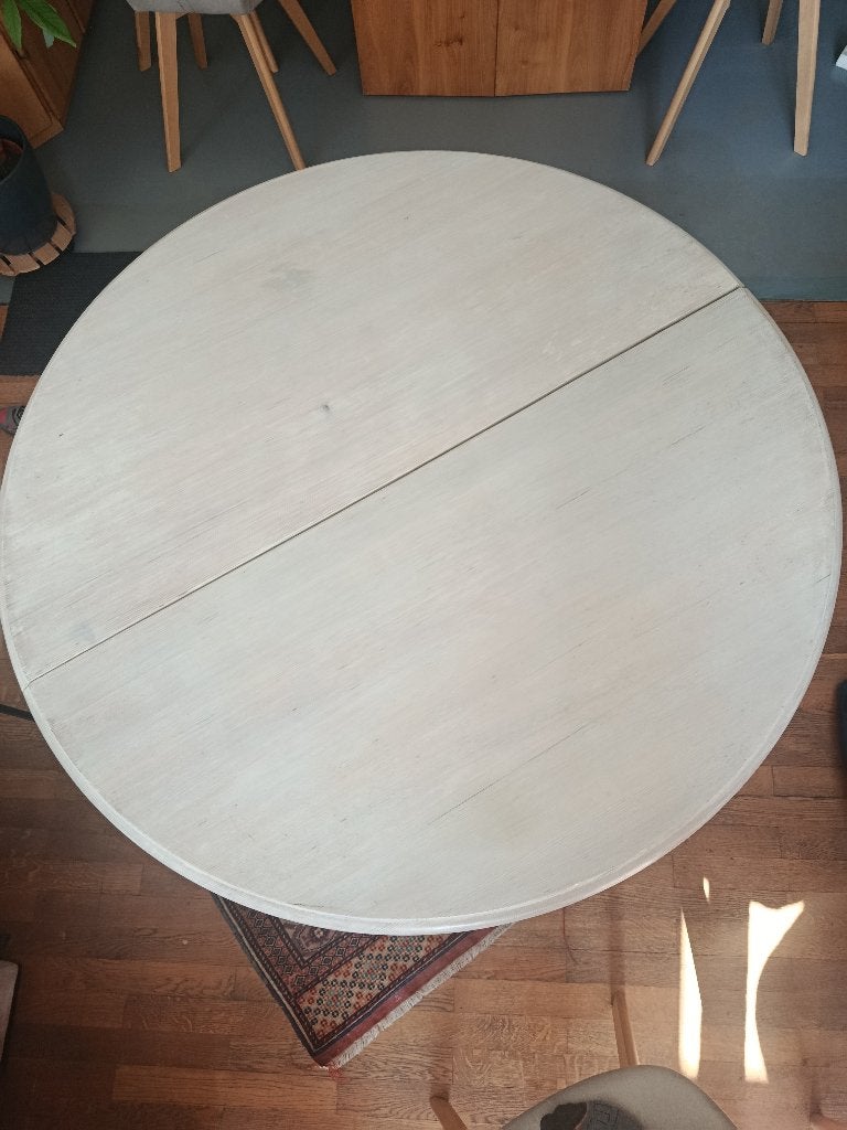 Table ronde à rallonge, Maison & Meubles, 100 à 150 cm, Enlèvement, Utilisé, Ovale