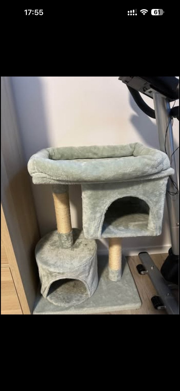 Kattenkrabpaal met slaapplaats, Dieren en Toebehoren, Ophalen of Verzenden, Zo goed als nieuw