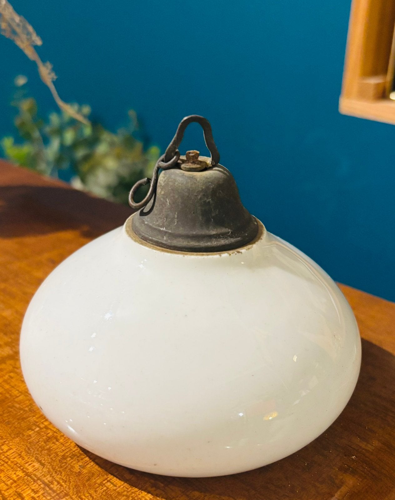 Détecteur de fumée/fumivore antique pour lampe à huile, Enlèvement ou Envoi, Blanc, Utilisé, Verre