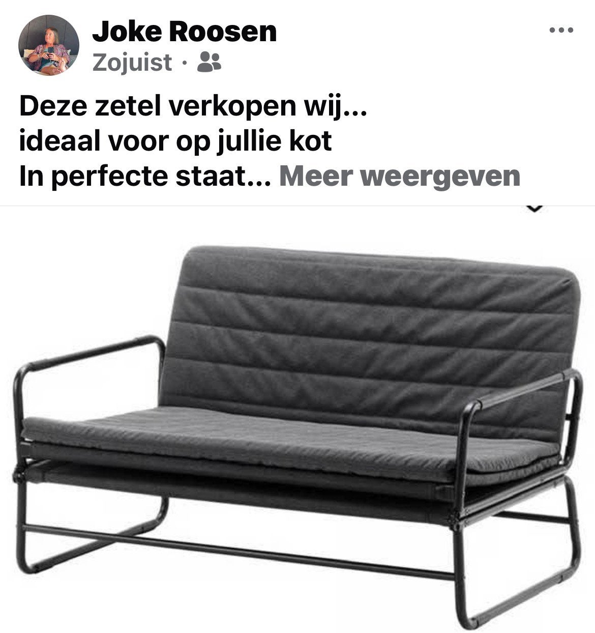 Zetel/slaapbank (bijna nooit gebruikt), Ophalen, Zo goed als nieuw