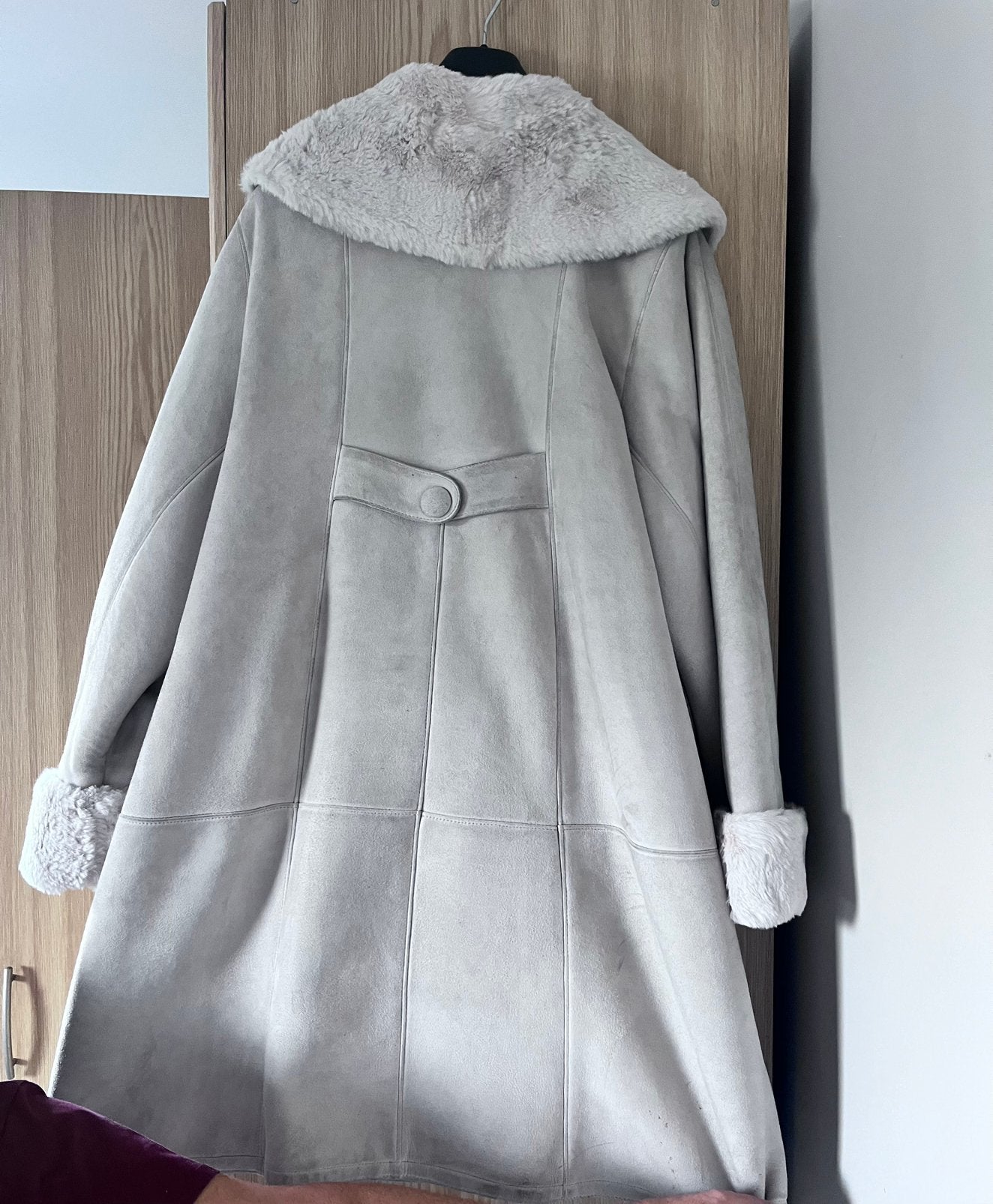Manteau retourné en Daim, Enlèvement, Porté, Taille 46/48 (XL) ou plus grande, Beige