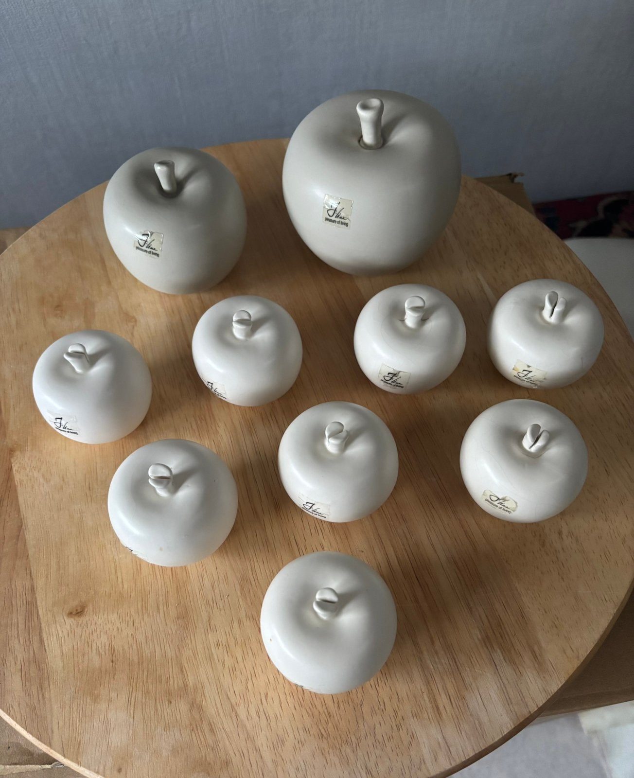 10 Decoratie appels, Huis en Inrichting, Beige, Ophalen of Verzenden, Zo goed als nieuw, Overige typen