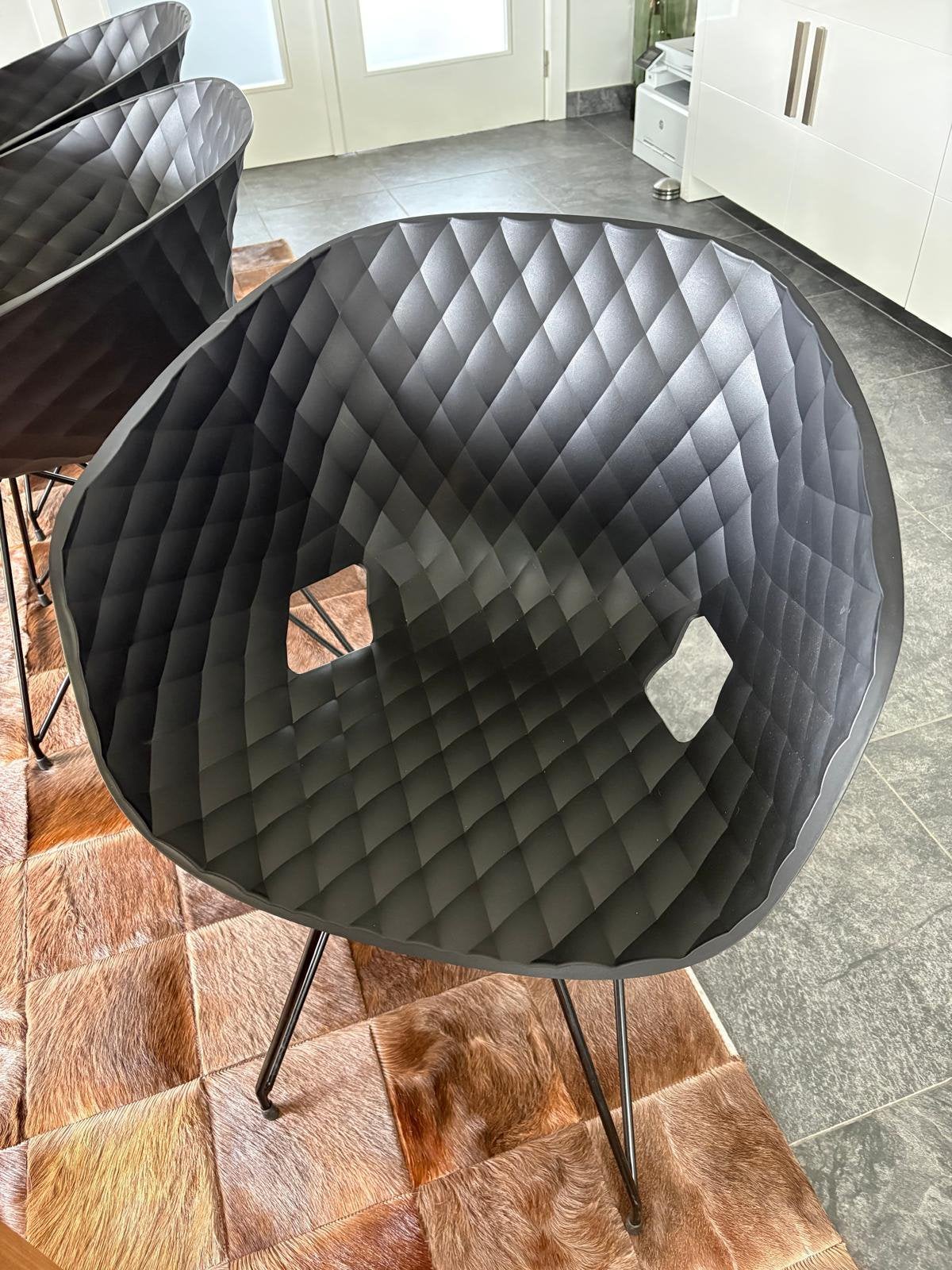 Uni-Ka design stoelen (8 stuks) - 60€ per stuk, Ophalen, Nieuw, Zwart, Vijf, Zes of meer stoelen