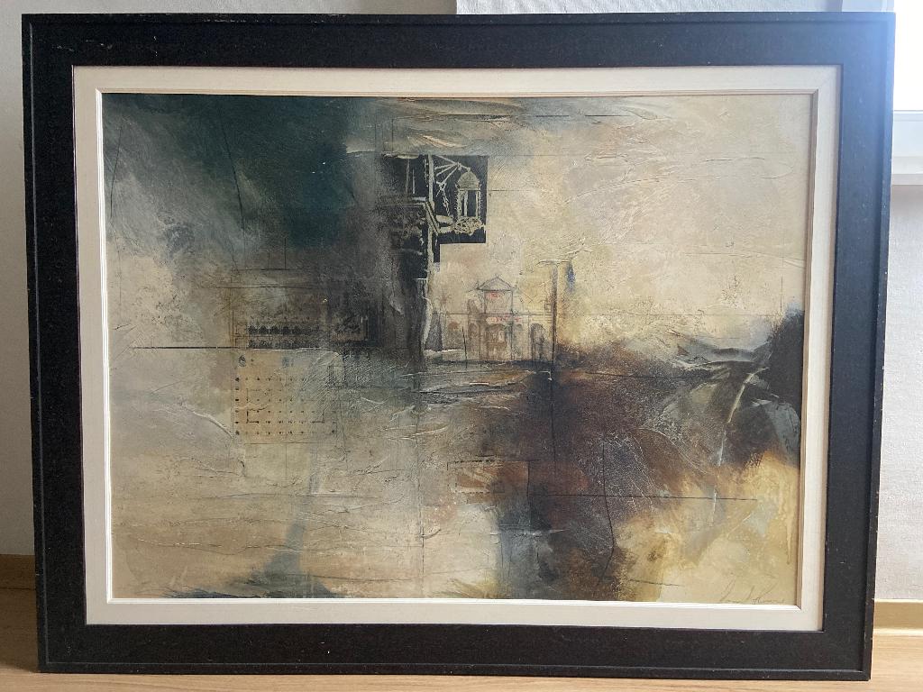 Abstract schilderij 1m30 op 1m02, Ophalen