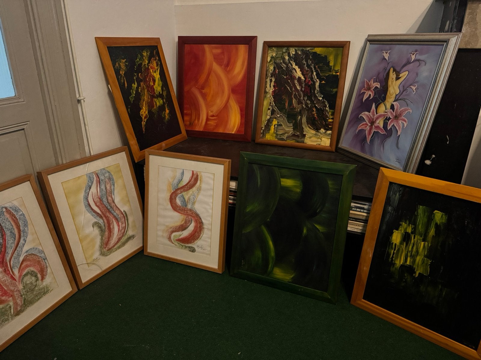 Set olieverfschilderijen te koop voor 50€/5€ per stuk, Ophalen