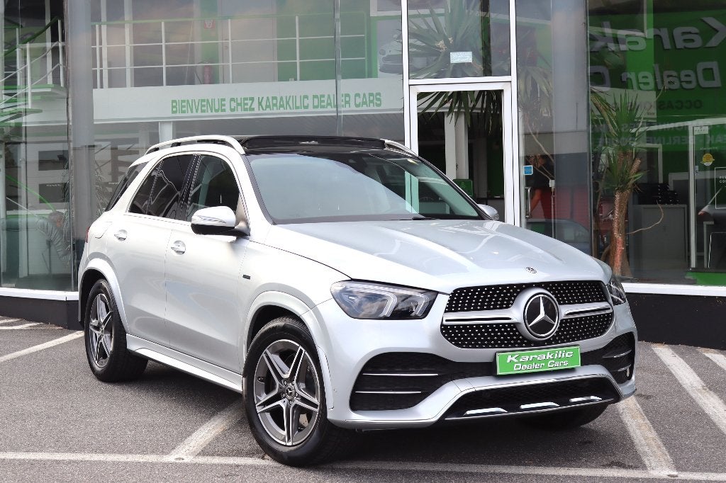 MERCEDES GLE350de 4-MATIC PHEV HYBRID PACK AMG PANO TVAC, Autos, Cuir, Argent ou Gris, Achat, Euro 6