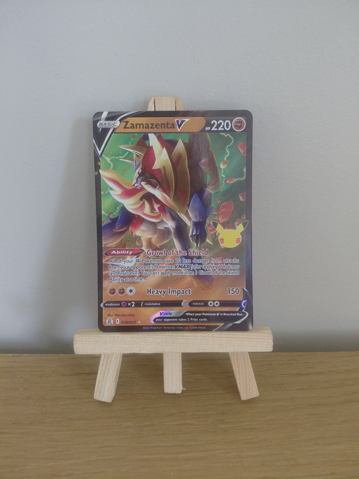 pokémon kaart zamazenta, Ophalen of Verzenden, Zo goed als nieuw, Losse kaart