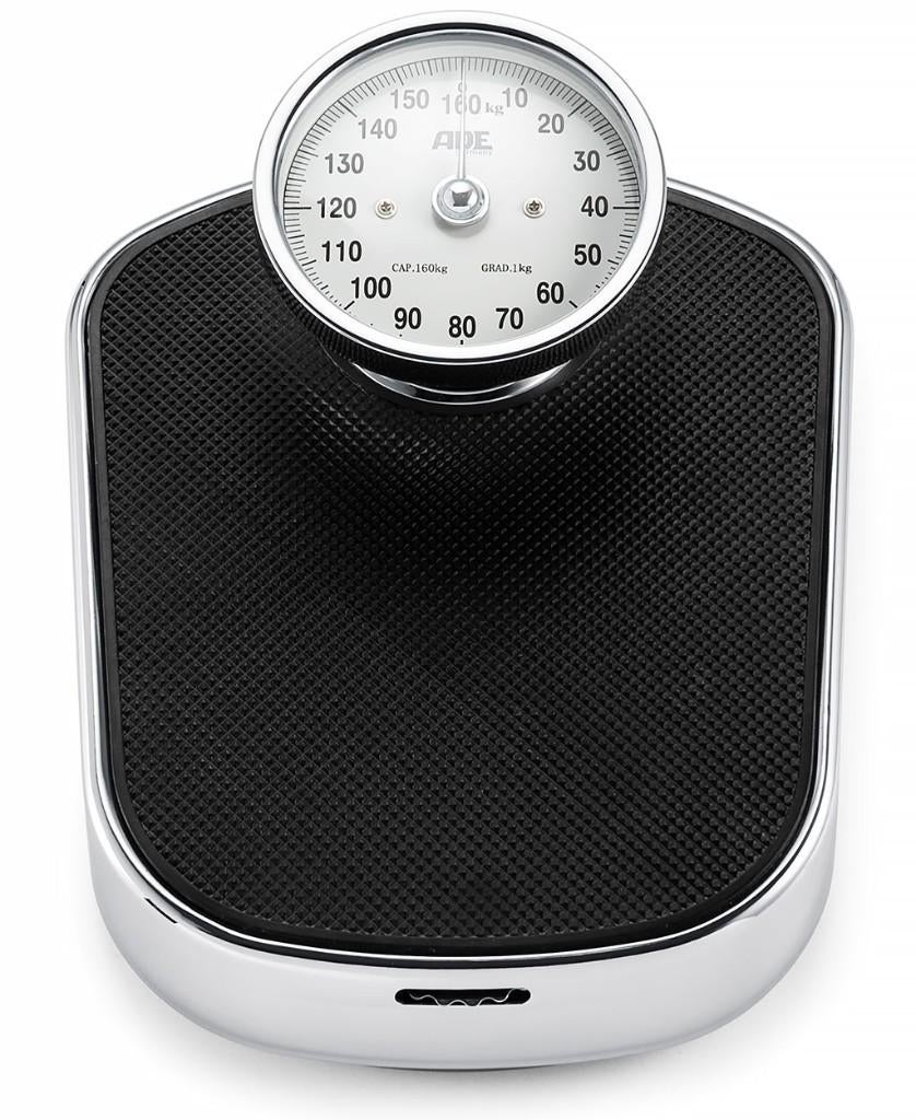 Nieuw | Personenweegschaal - Weegbereik 160kg - Zwart, Analoog, Nieuw, 100 kg of meer, Ophalen of Verzenden