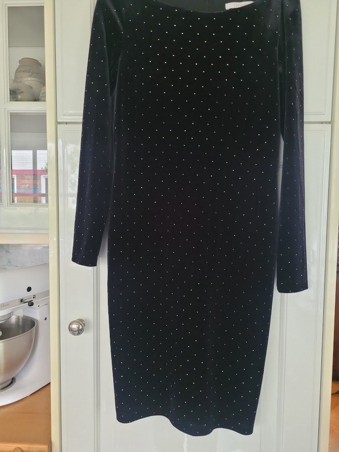 Zwart kleed feest, Kleding | Dames, Zwart, Ophalen of Verzenden, Zo goed als nieuw, Knielengte