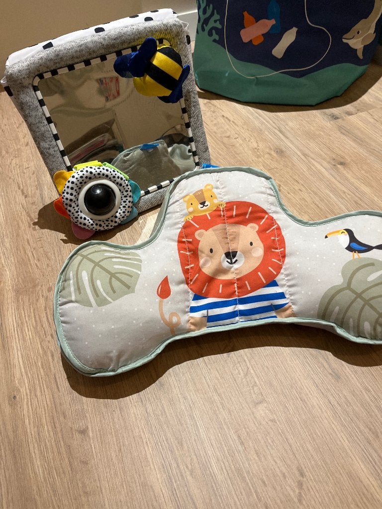 Tummy time kussen van Taf Toys en spiegeltje van Sassy, Kinderen en Baby's, Ophalen, Gebruikt