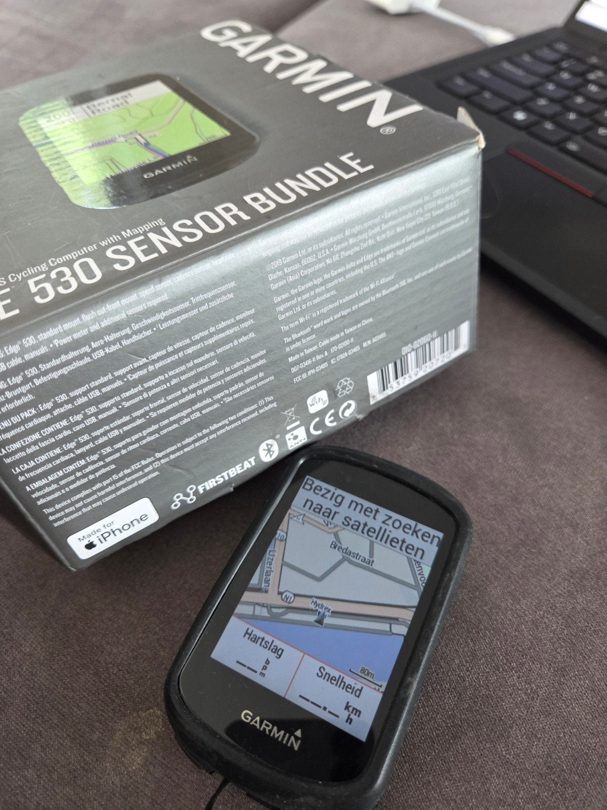 Garmin Edge 530 Fietscomputer (met doos & beschermhoes), Fietsen en Brommers, Ophalen, GPS, Gebruikt