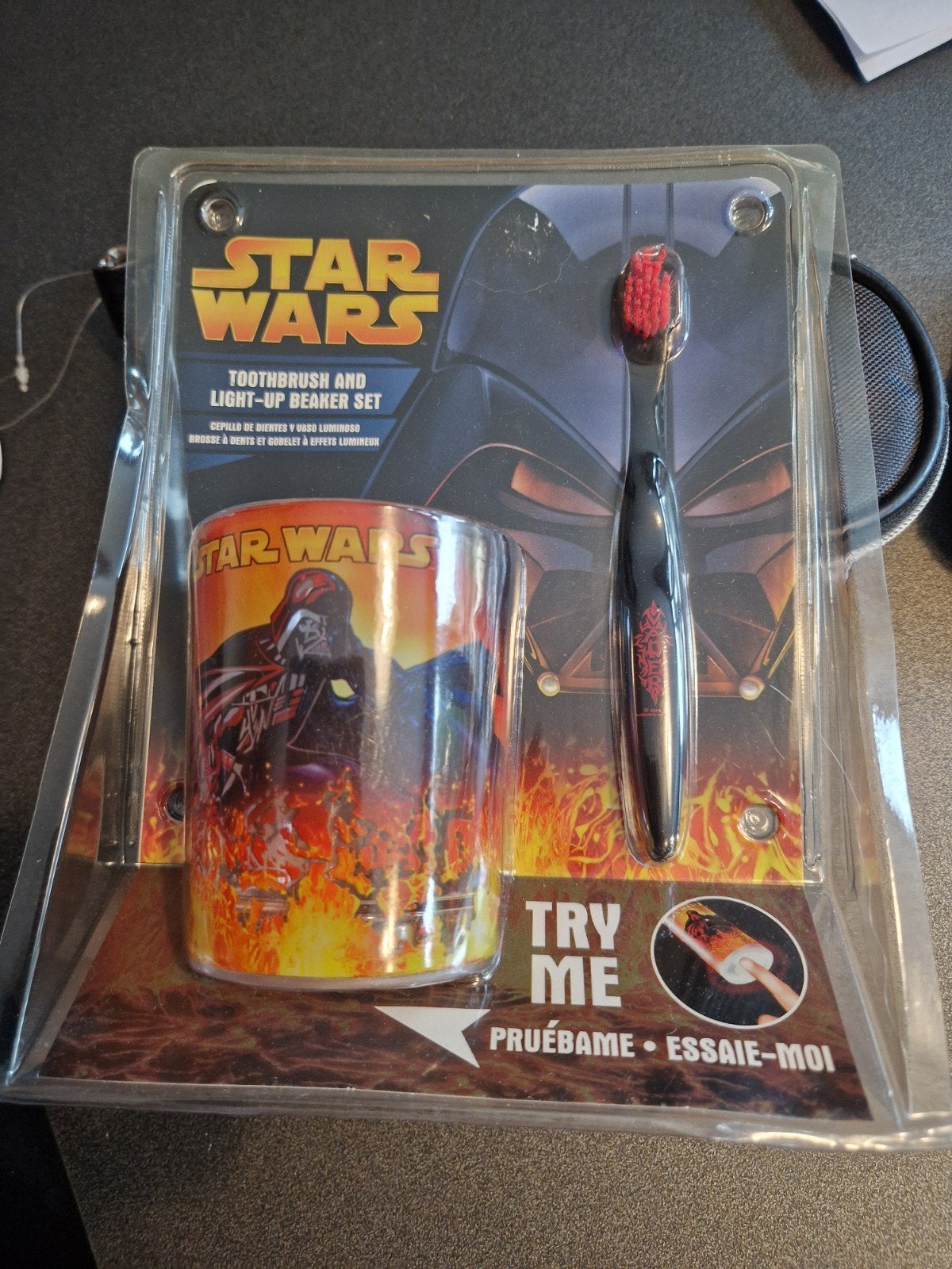 star wars  tanden borstel en beker 2005, Ophalen of Verzenden, Zo goed als nieuw, Gebruiksvoorwerp