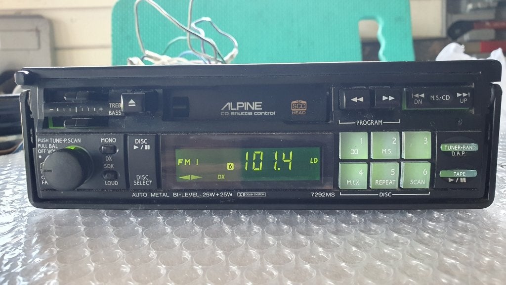Alpine 7292 MS Autoradio Cassette, volledig werkend (1991), Autos : Divers, Enlèvement, Utilisé