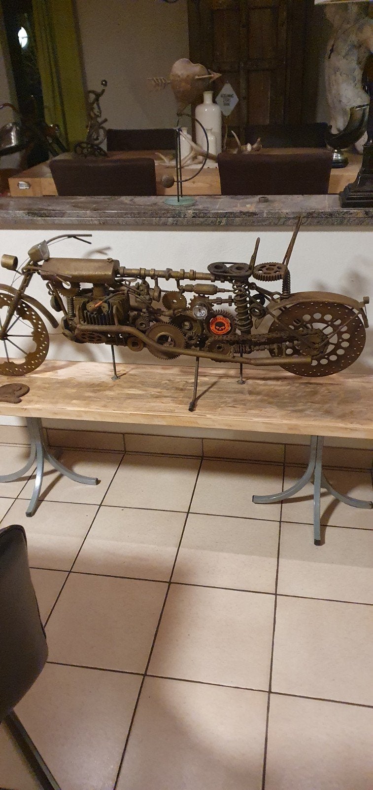 steampunk moto, Ophalen