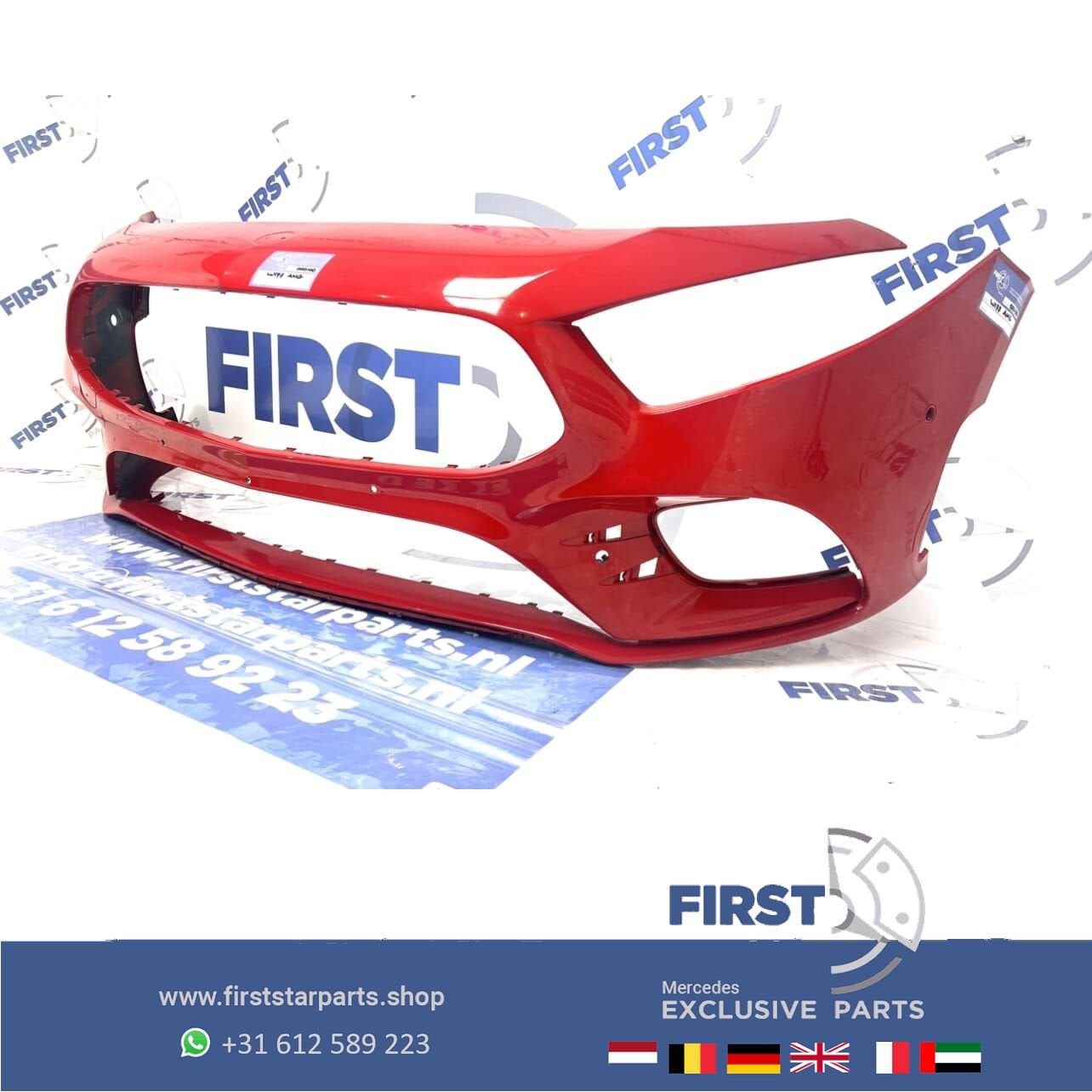 W177 BUMPER ROOD AMG Mercedes A Klasse VOORBUMPER 2018-2024, Gebruikt, -, Voor, Ophalen of Verzenden