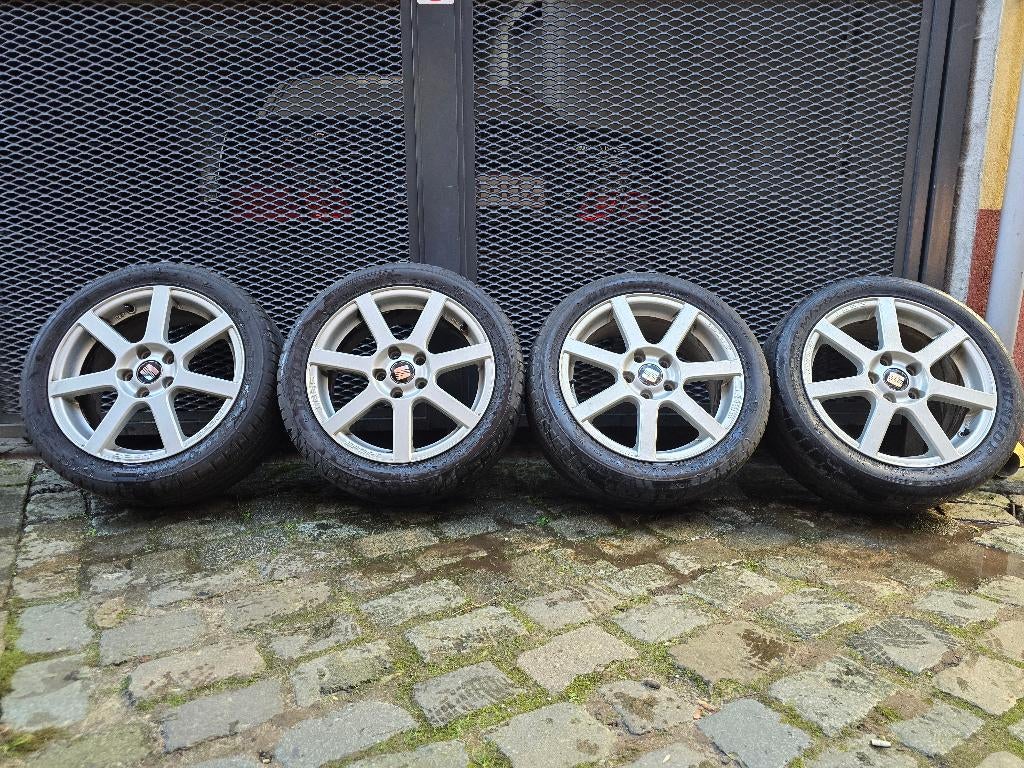 BBS SPORT velgen met banden: 5x112 ET, Auto-onderdelen, Banden en Velgen, Gebruikt, Banden en Velgen, 17 inch, Ophalen of Verzenden