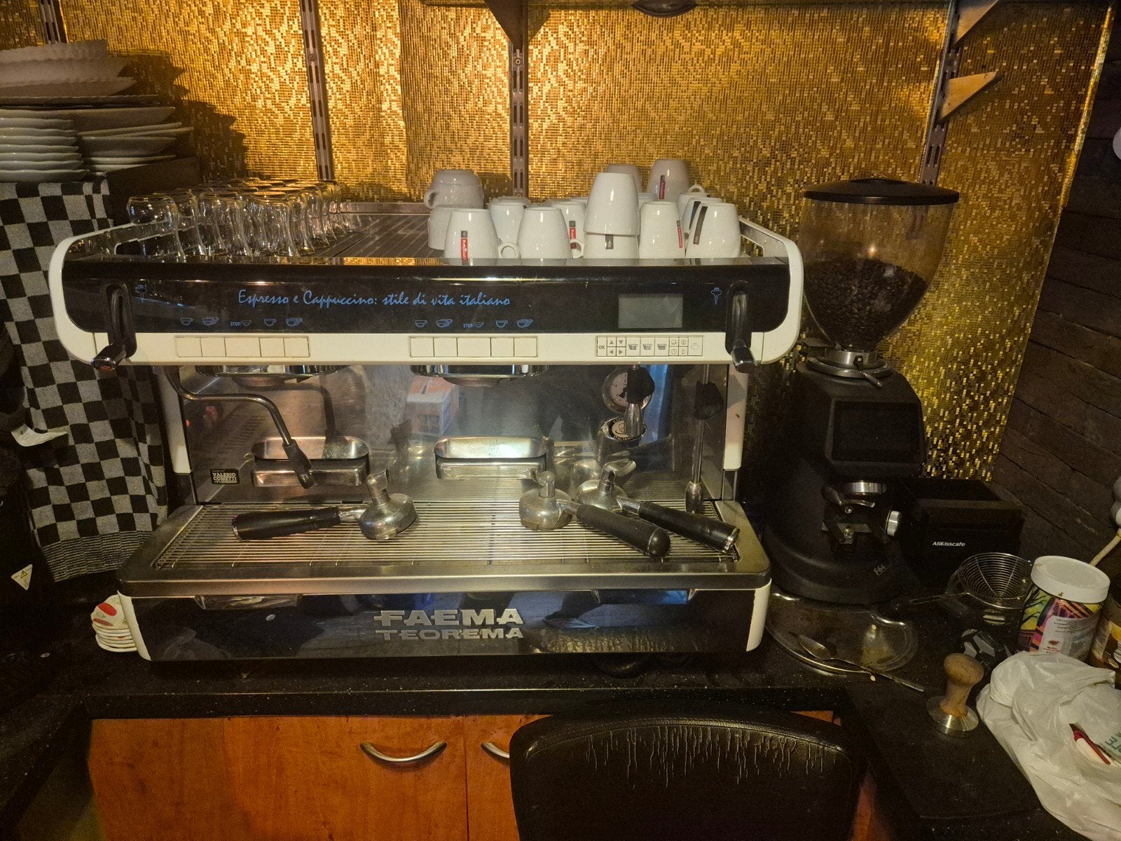 Espressomachine, Ophalen, Koffiemachine