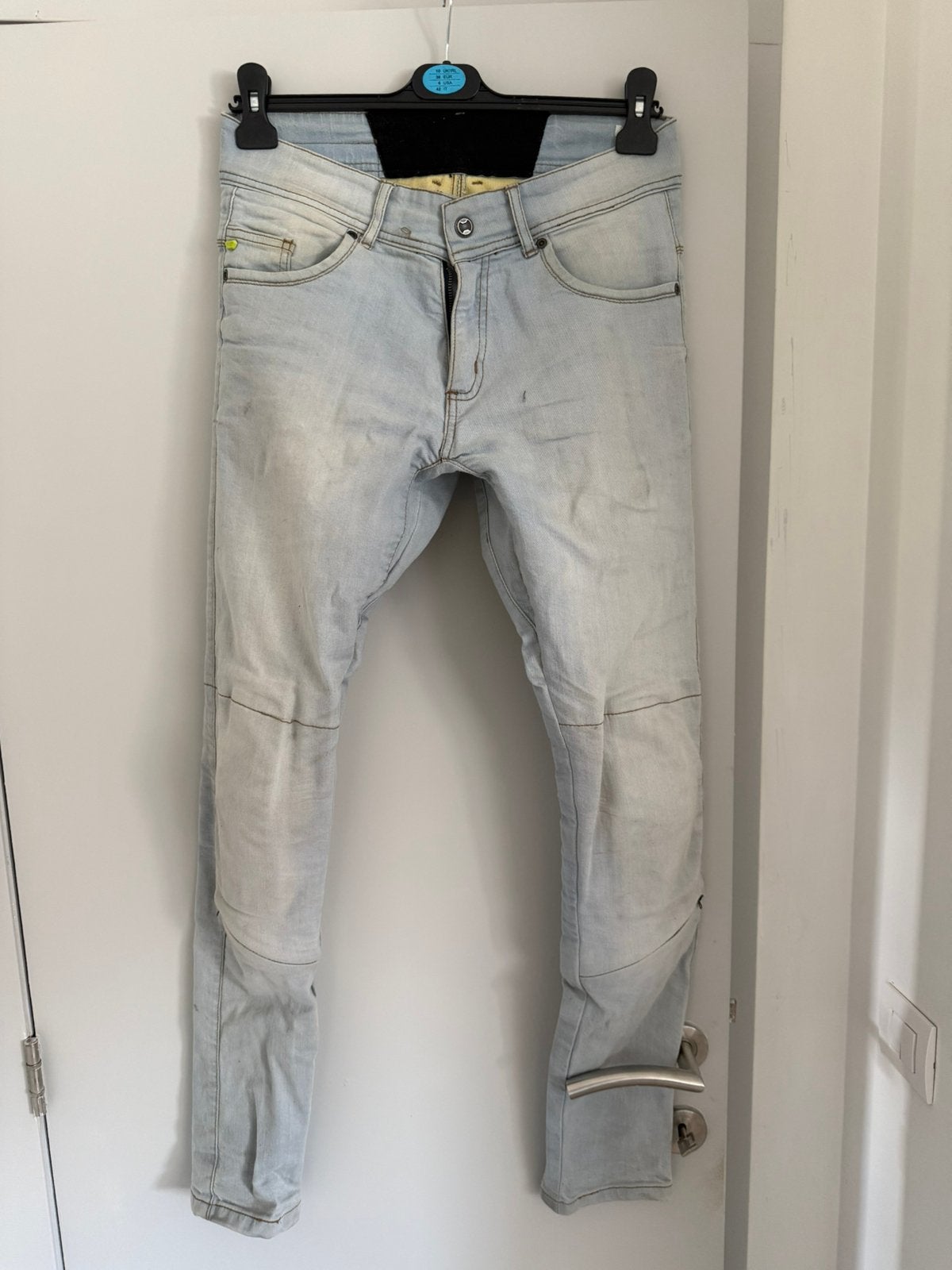 Skinny Motorjeans met kniebescherming Macna, Motoren, Kleding | Motorkleding, Ophalen, Tweedehands, Heren, Broek | textiel