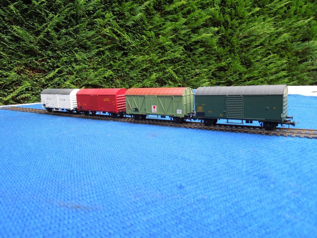 Liliput vier Wagon Merchandise Type Glms, Hobby en Vrije tijd, Modeltreinen | H0, Gebruikt, Gelijkstroom of Wisselstroom, Analoog