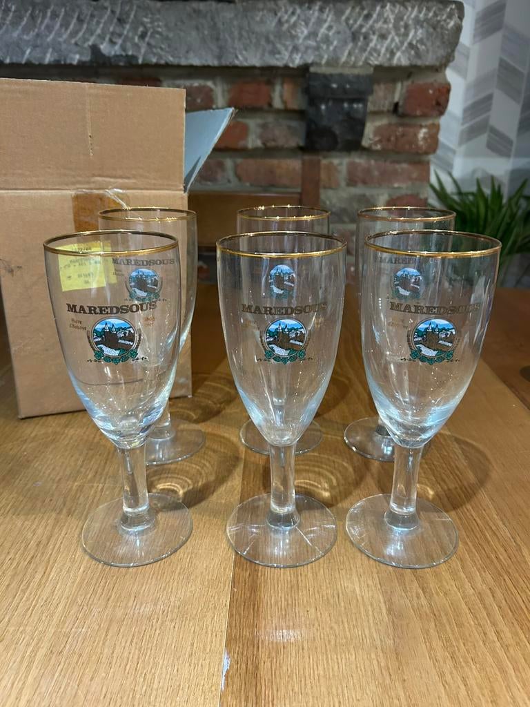 6 verres Maredsous, Collections, Enlèvement, Verre à bière
