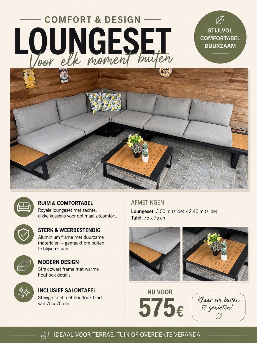Loungeset, Ophalen, Zo goed als nieuw