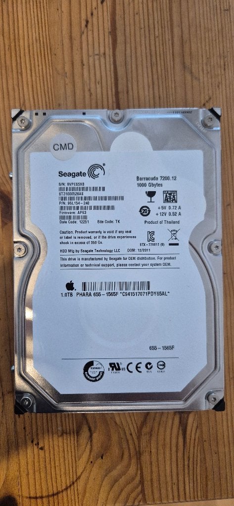 Disque dur, Informatique & Logiciels, HDD, Interne, Enlèvement, Utilisé