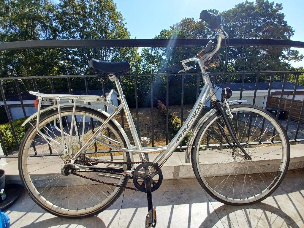 Stadsfiets, Fietsen en Brommers, Fietsen | Dames | Damesfietsen, Gebruikt, Velgrem, Versnellingen, Ophalen