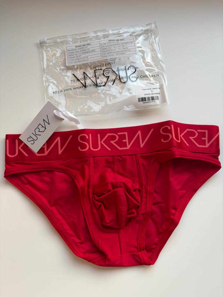 Slip en polyamide Sukrew, Envoi, Rouge, Slip