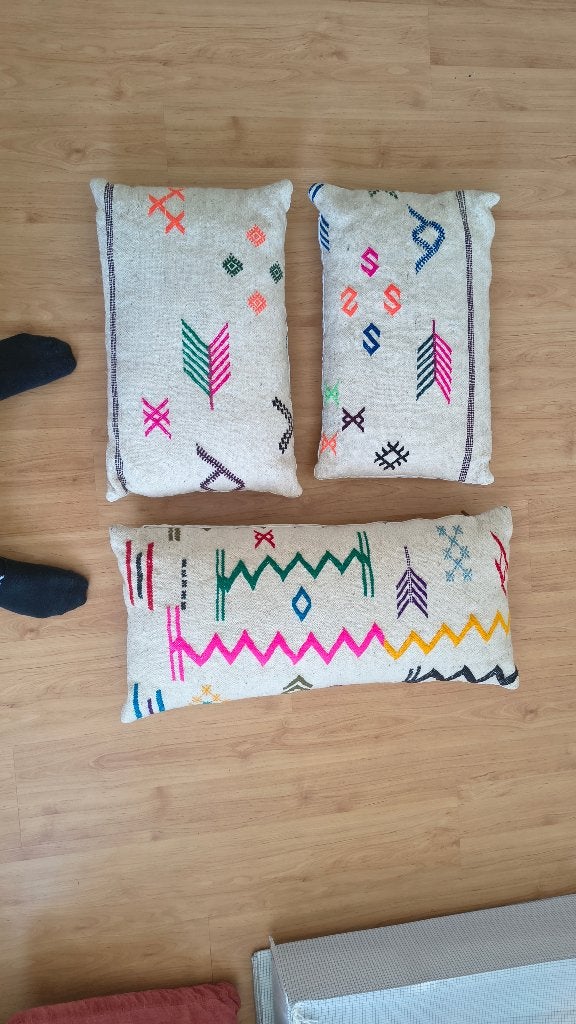 kussens (3), Ophalen, Zo goed als nieuw, Rechthoekig, Afneembare hoes