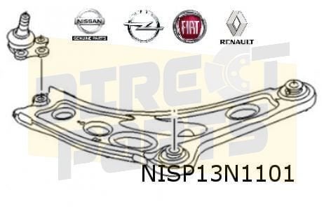 Fiat / Nissan / Opel / Renault wieldraagarm Links voorzijde, -, Fiat, -, Nieuw