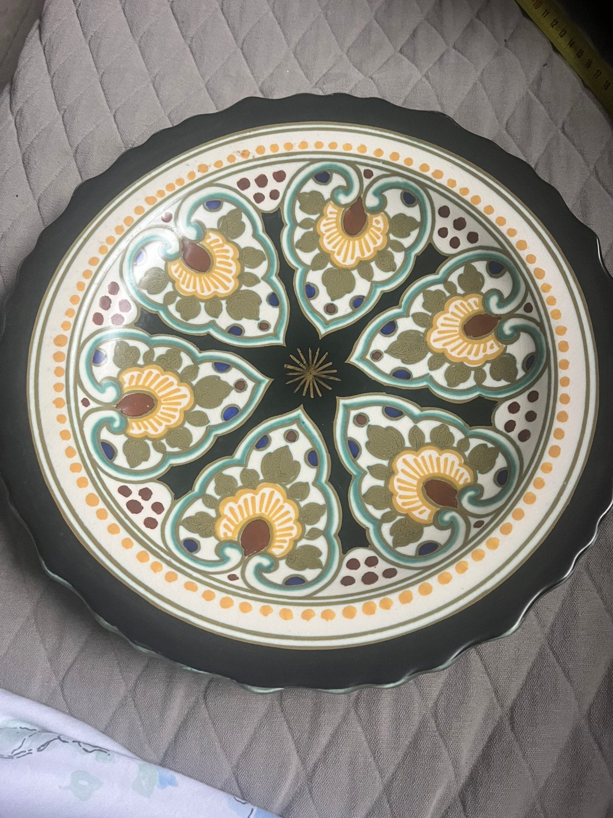 Grande assiette murale vintage Royal Zuid-Holland Gouda, Enlèvement ou Envoi