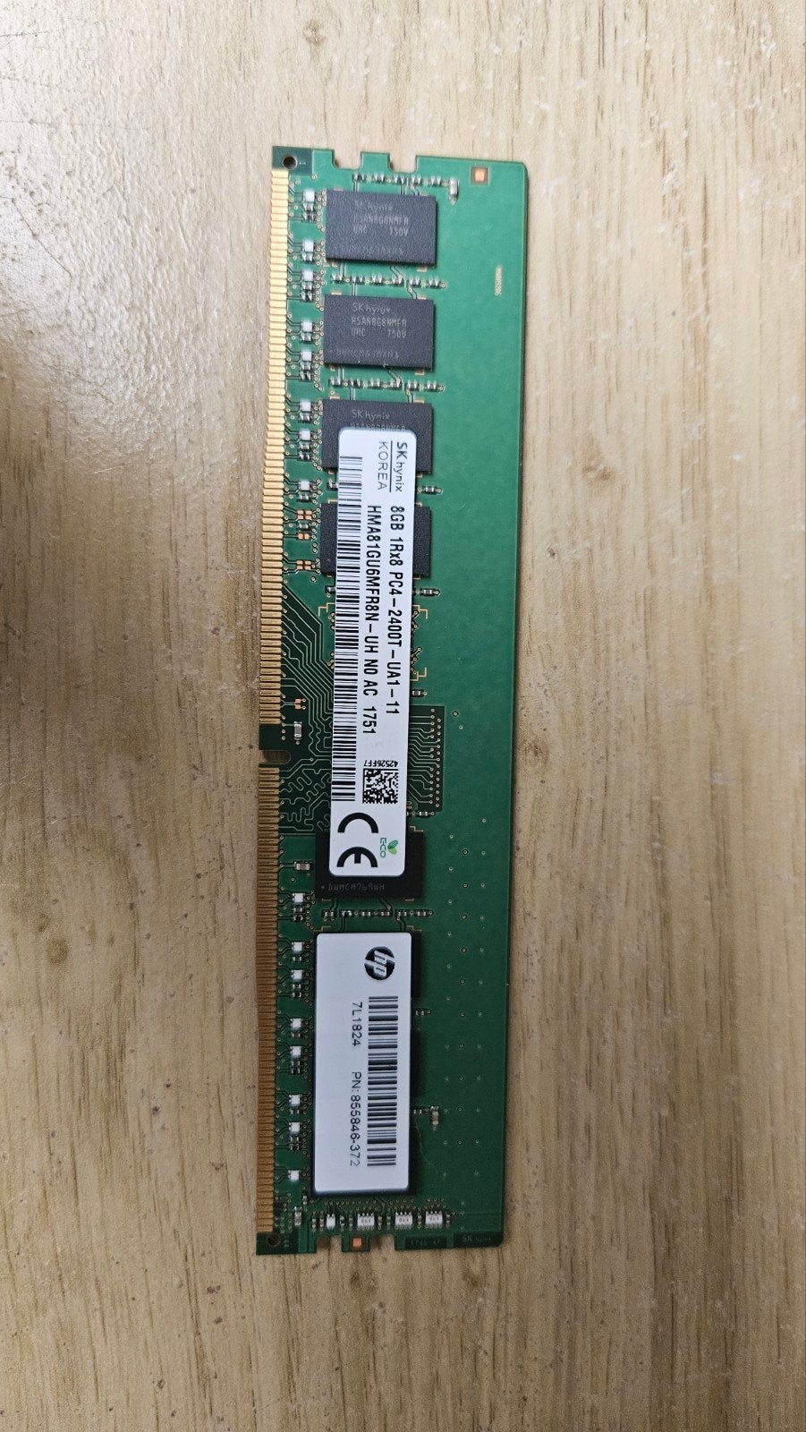 8GB RAM DDR4 DIMM - 2400MHz, Computers en Software, RAM geheugen, Ophalen, Gebruikt, DDR4, 8 GB