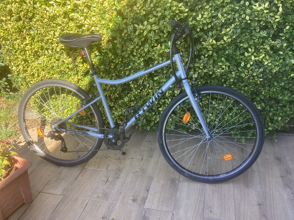 VTT B TWIN GRIS CLAIR, Vélos & Vélomoteurs, Enlèvement, Utilisé, Moins de 10 vitesses, Autres marques