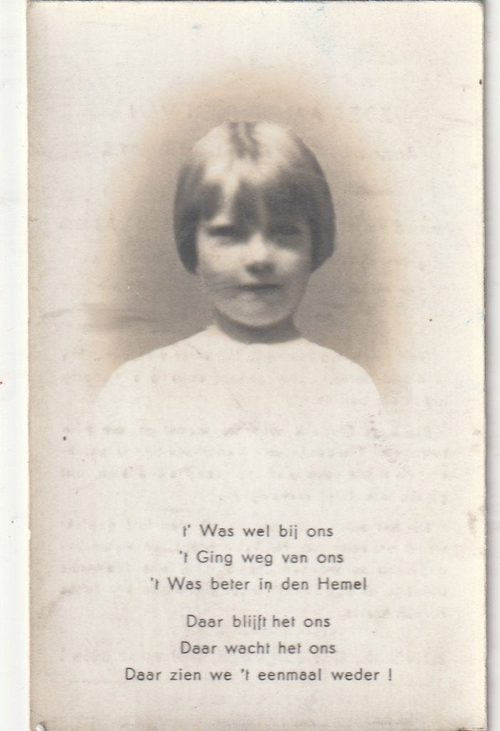 B P 13 / FOTO KIND LENAERTS MECHELEN1932 - 39, Collections, Images pieuses & Faire-part, Enlèvement ou Envoi, Image pieuse