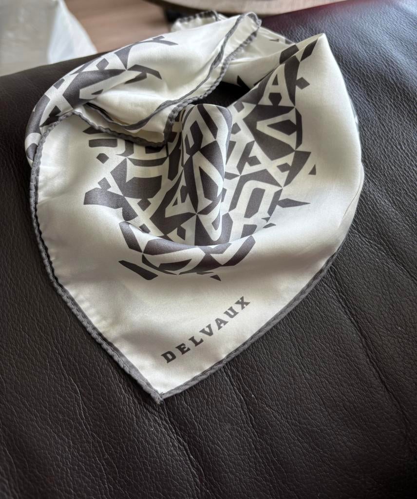 Delvaux foulard grijs, Kleding | Dames, Mutsen, Sjaals en Handschoenen, Ophalen of Verzenden, Zo goed als nieuw