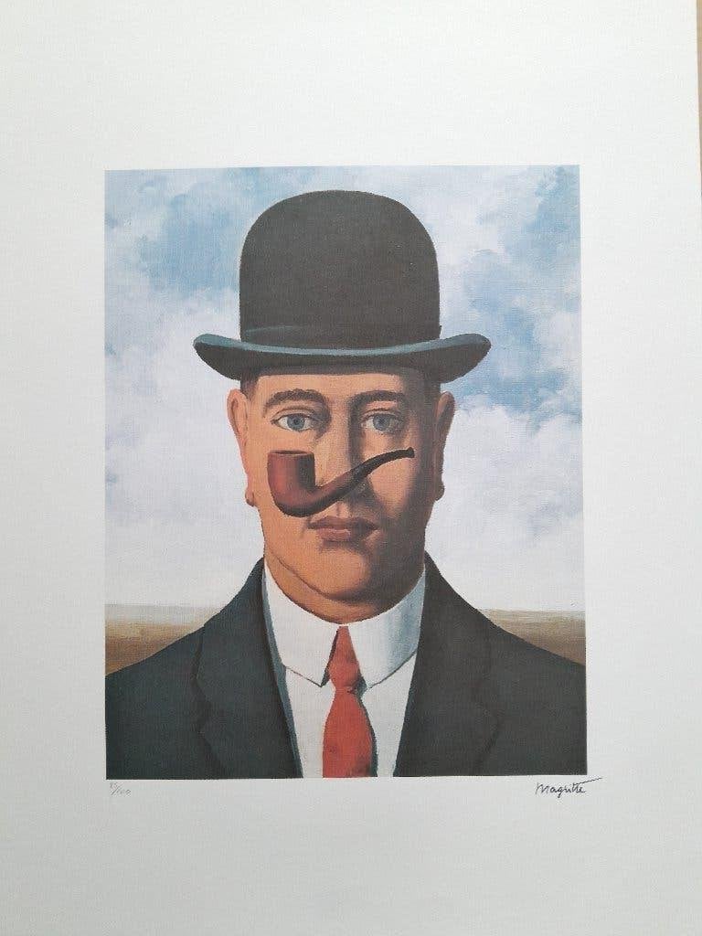 René Magritte - Man With Pipe, Antiek en Kunst, Kunst | Litho's en Zeefdrukken, Ophalen