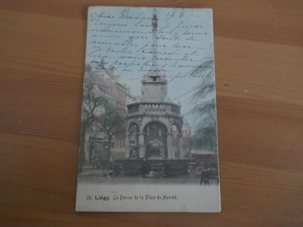 liège le perron de la place du marché, Verzamelen, Ophalen of Verzenden, Gelopen, Luik