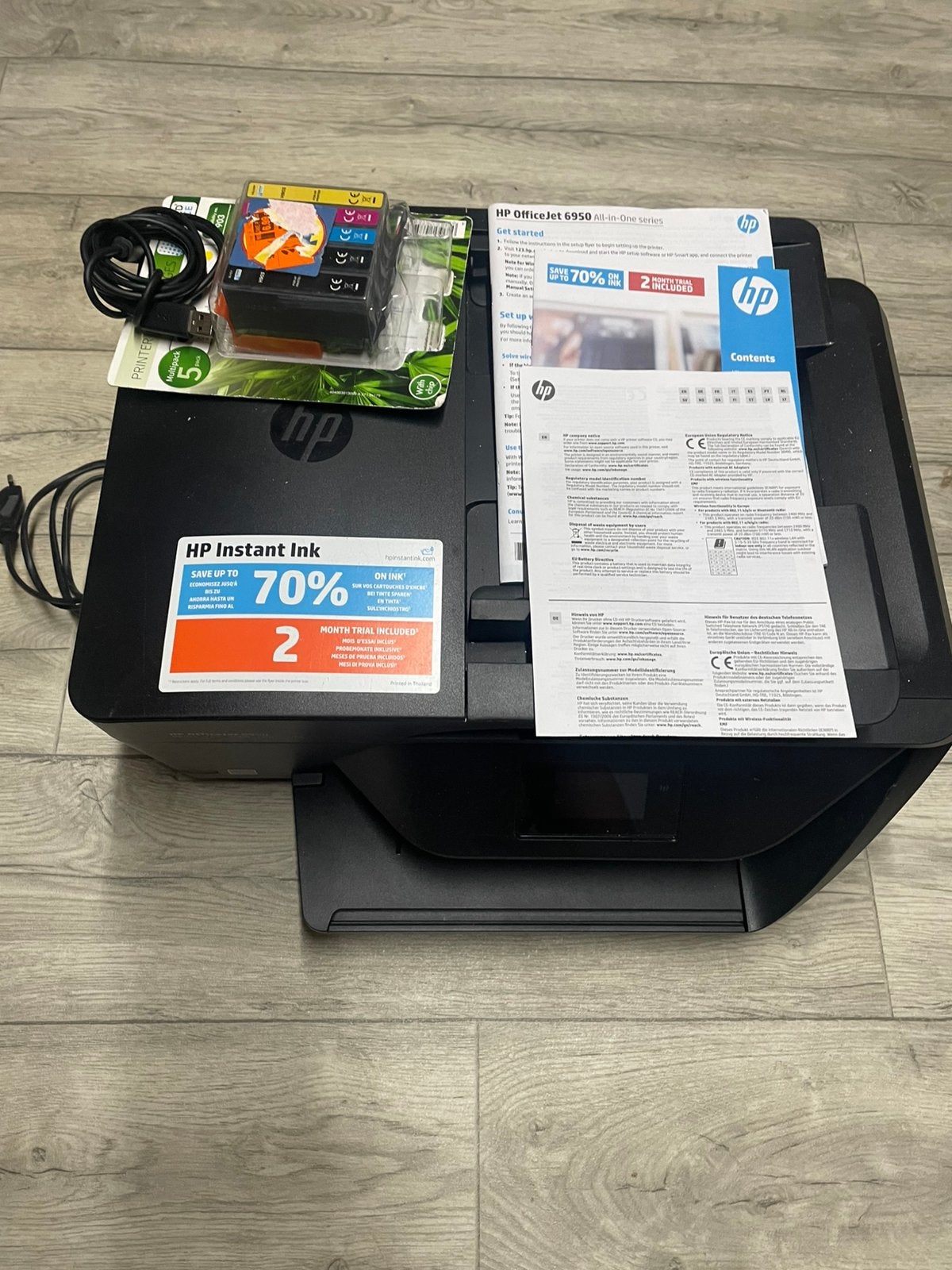 HP printer met kleur inkt patroon erbij, Computers en Software, Printers, Ophalen, Zo goed als nieuw, Printer
